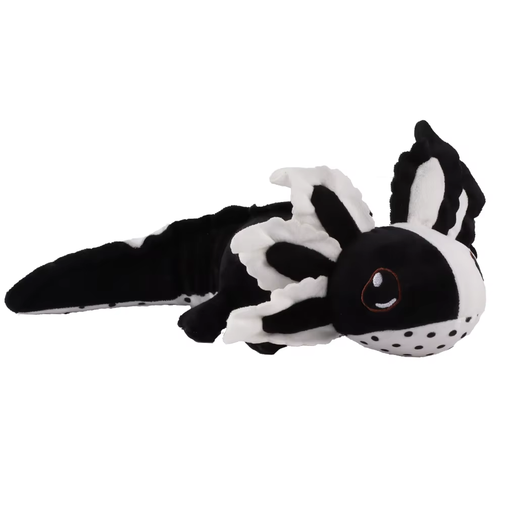Black & White Axolotl Plush