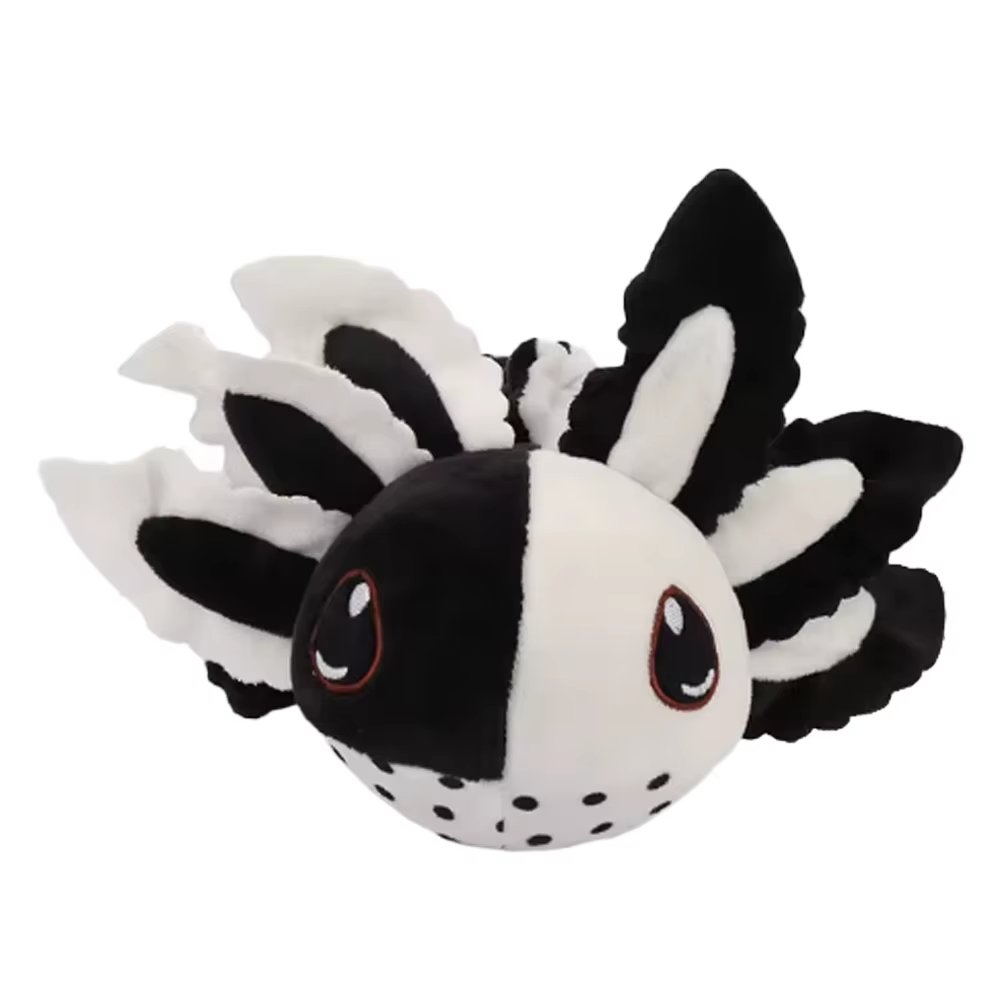 Black & White Axolotl Plush