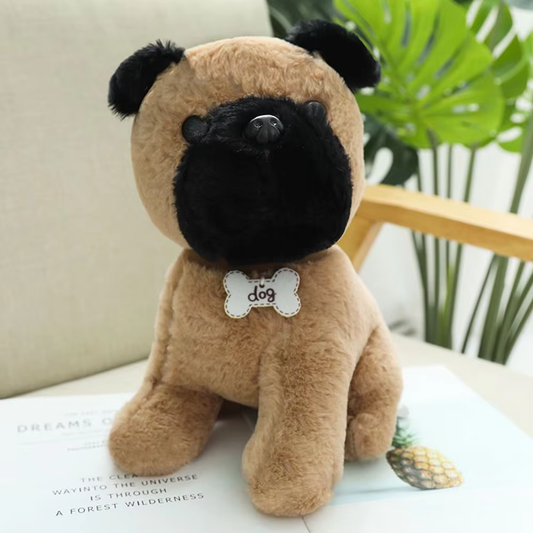 Cute Brown Bulldog Plush