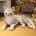 Cute Light Grey Tabby Cat Plush