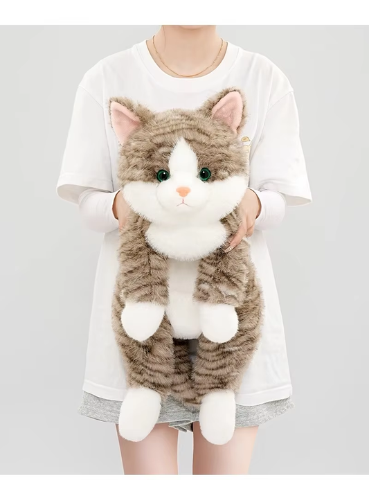 Grey & White Cat Plush