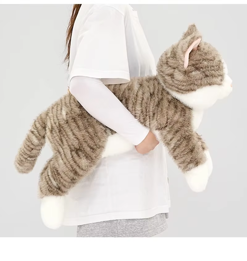 Grey & White Cat Plush