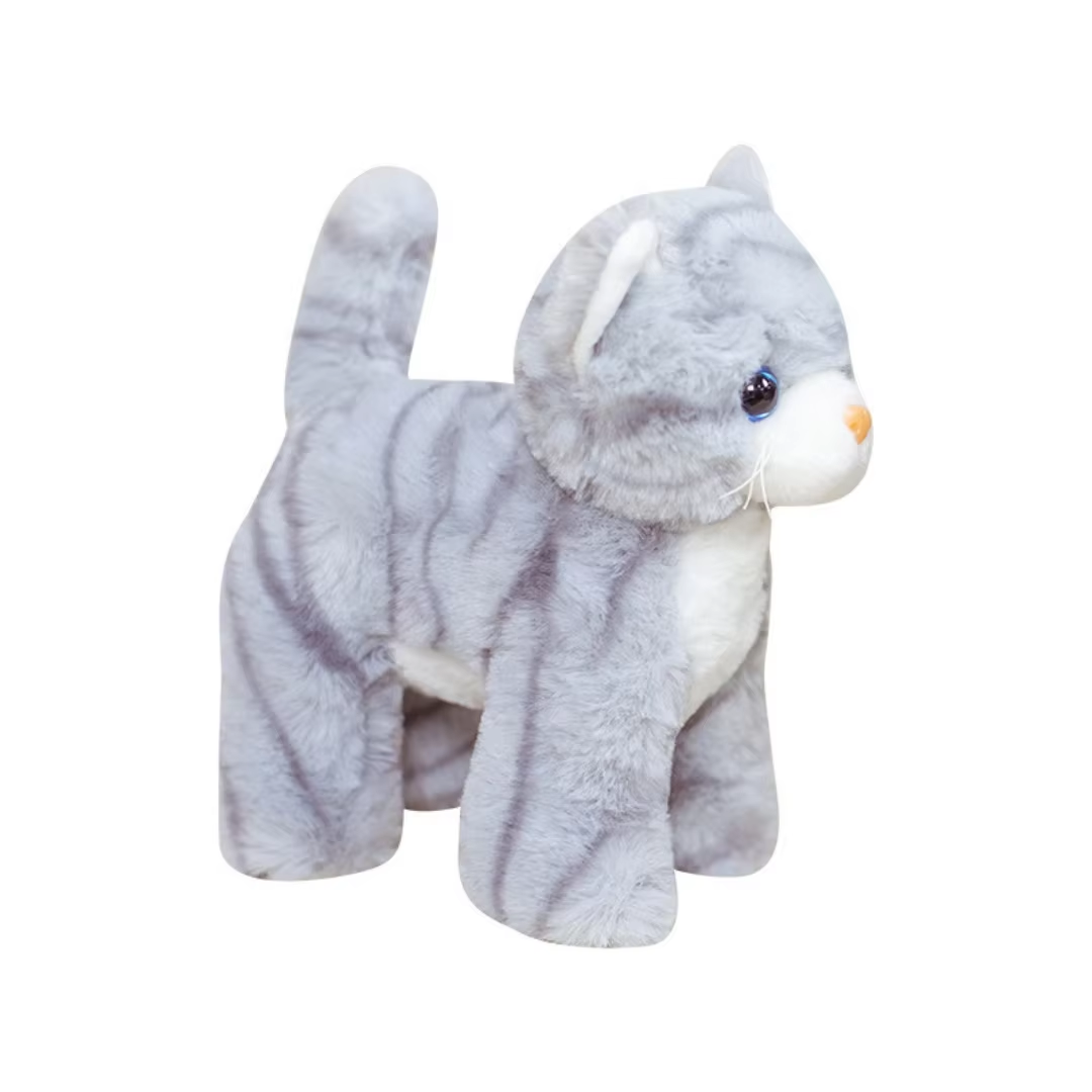 Cute Grey Kitten Plush
