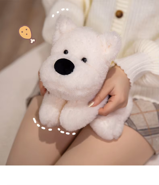 Fuzzy White Westie Plush