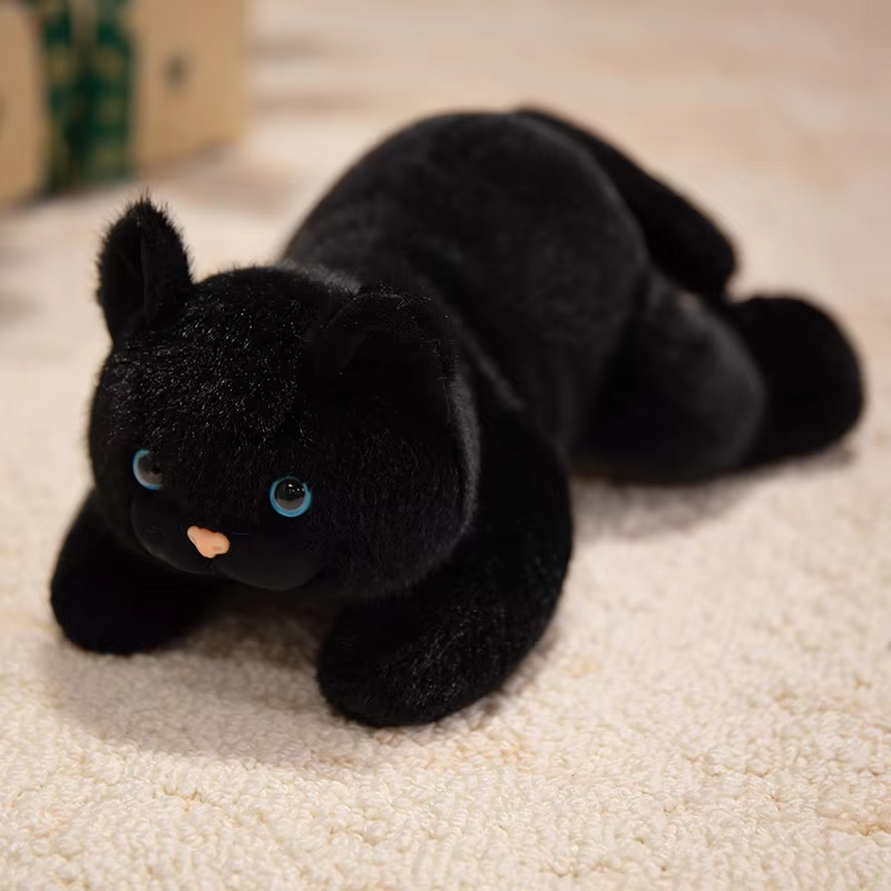 Fuzzy Black Kitten Plush