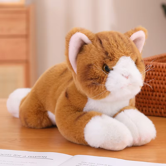 Orange Fluffy Cat Plush