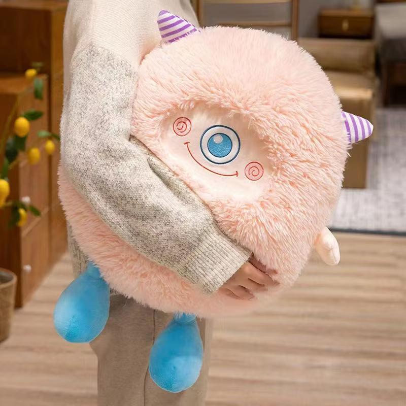 Fluffy Pink Cyclop Plush