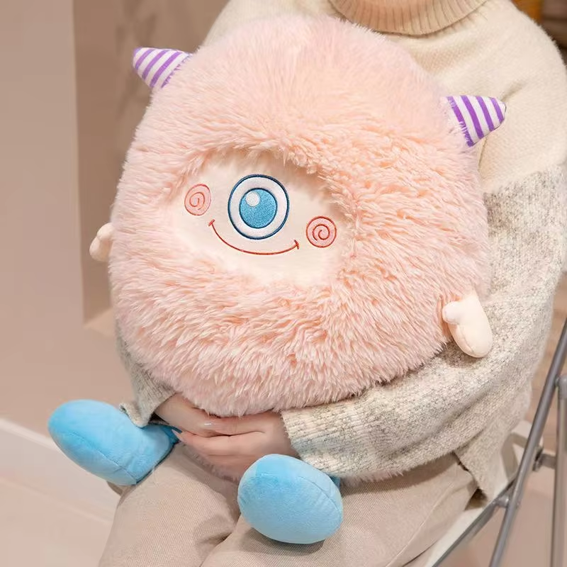 Fluffy Pink Cyclop Plush