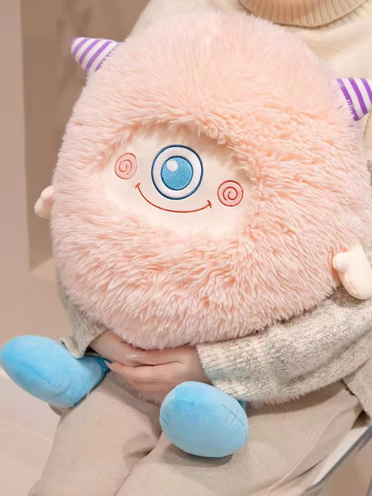 Fluffy Pink Cyclop Plush