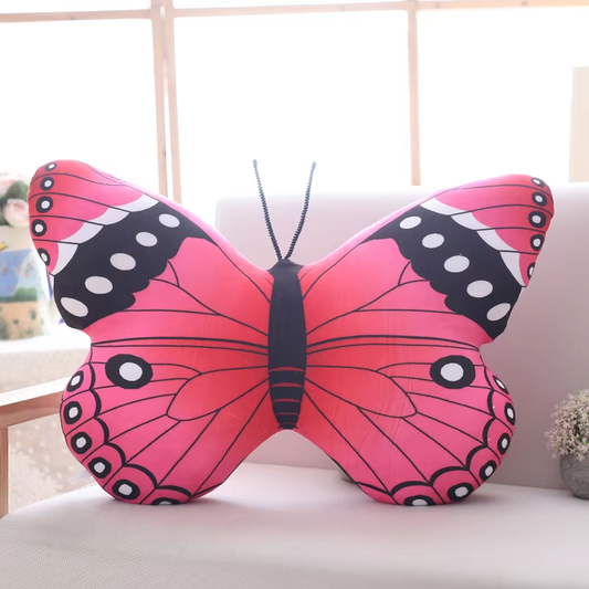 Pink Squishy Butterfly Pillow Plush