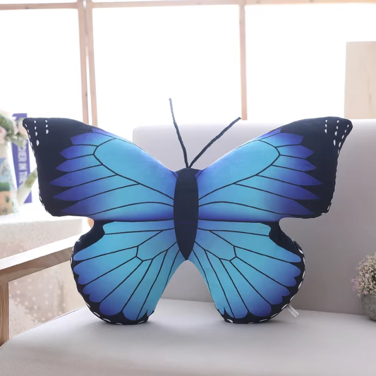 Blue Squishy Butterfly Pillow Plush