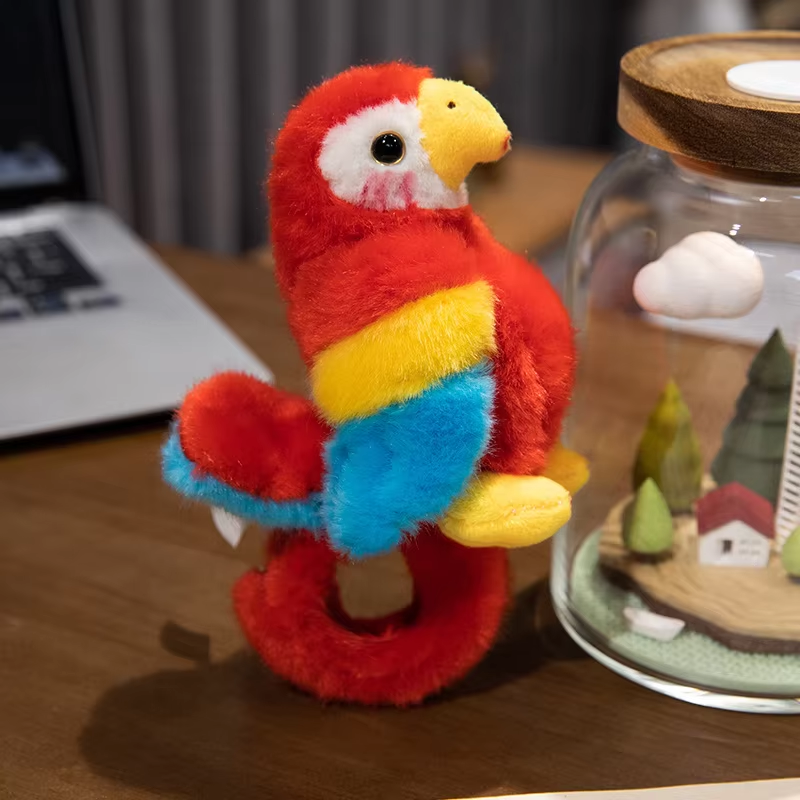 Cute Fluffy Parrot Slap Bracelet Plush