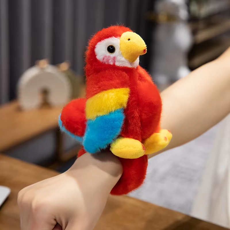 Cute Fluffy Parrot Slap Bracelet Plush