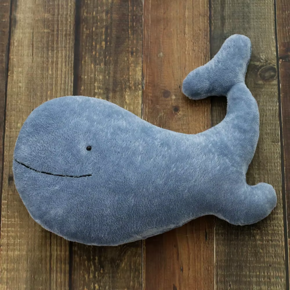 Adorable Fluffy Whale Plush