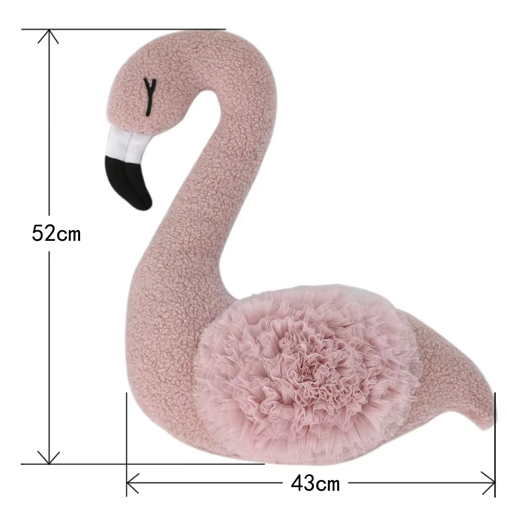 Adorable Fluffy Flamingo Plush