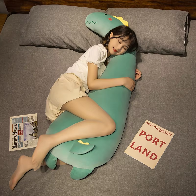 Long Cuddly Dino Pillow Plush