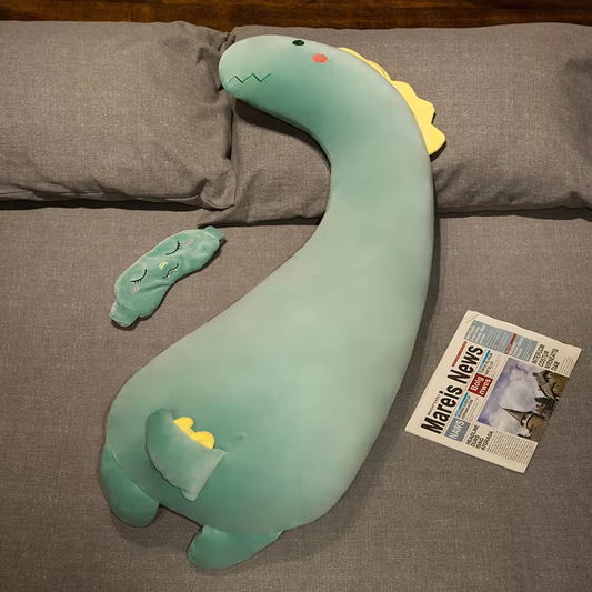 Long Cuddly Dino Pillow Plush