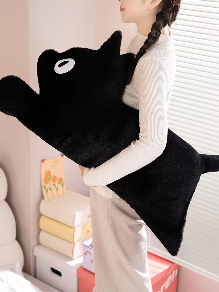 Cute Black Cat Pillow Plush