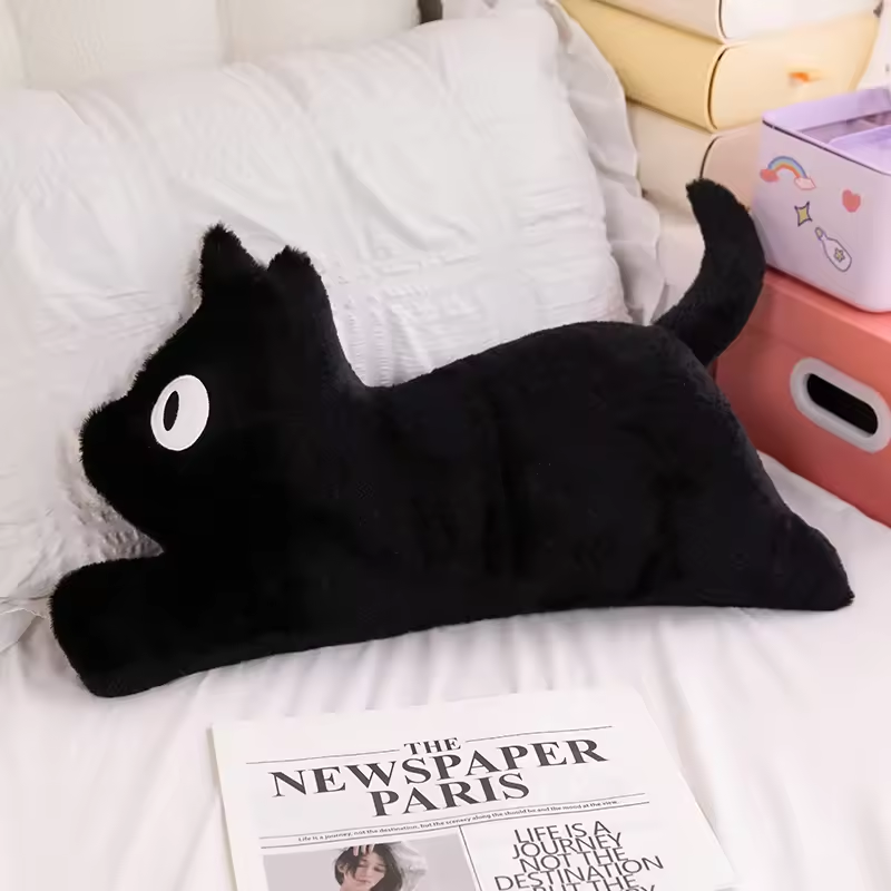 Cute Black Cat Pillow Plush