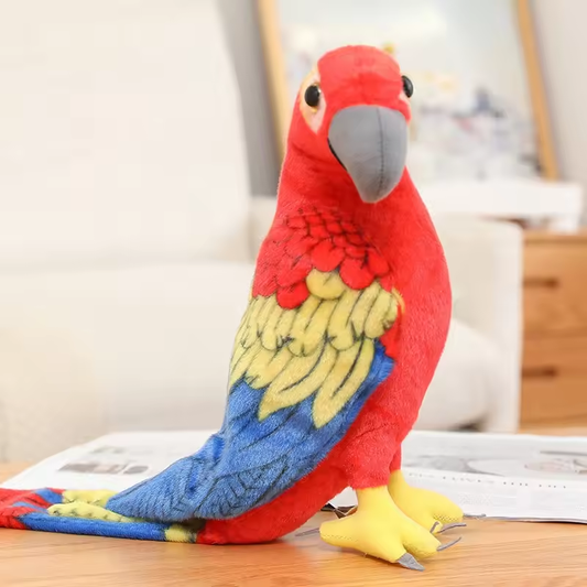 Lifelike Tricolor Parrot Plush