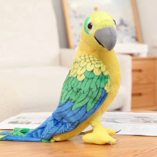 Lifelike Yellow & Green  Parrot Plush
