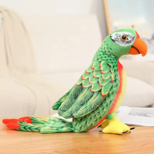 Lifelike Green Parrot Plush
