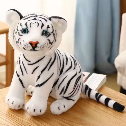 Lifelike Snow Tiger Plush