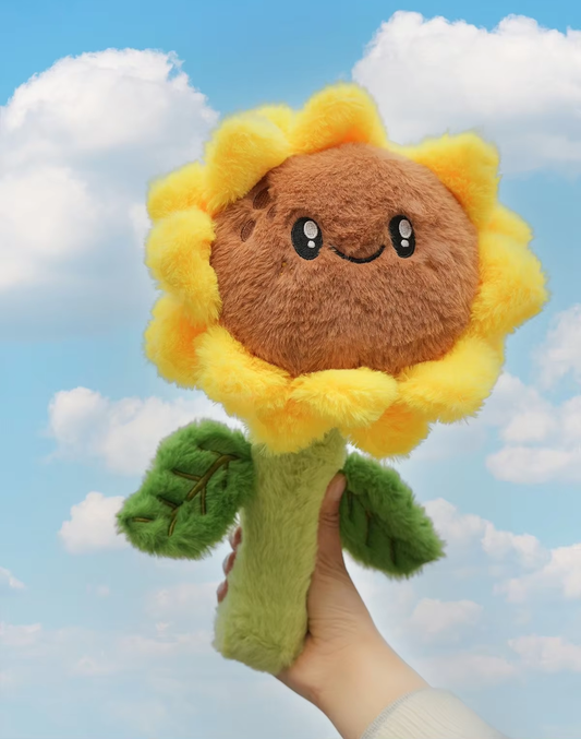 Adorable Fluffy Sunflower Plush
