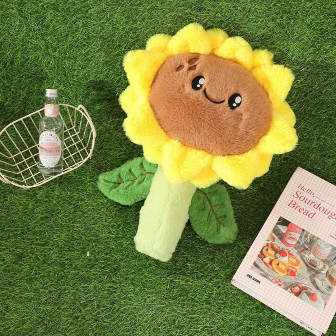 Adorable Fluffy Sunflower Plush