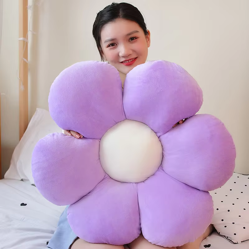 Purple Flower Pillow Plush