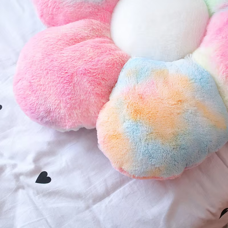 Multicolor Flower Pillow Plush
