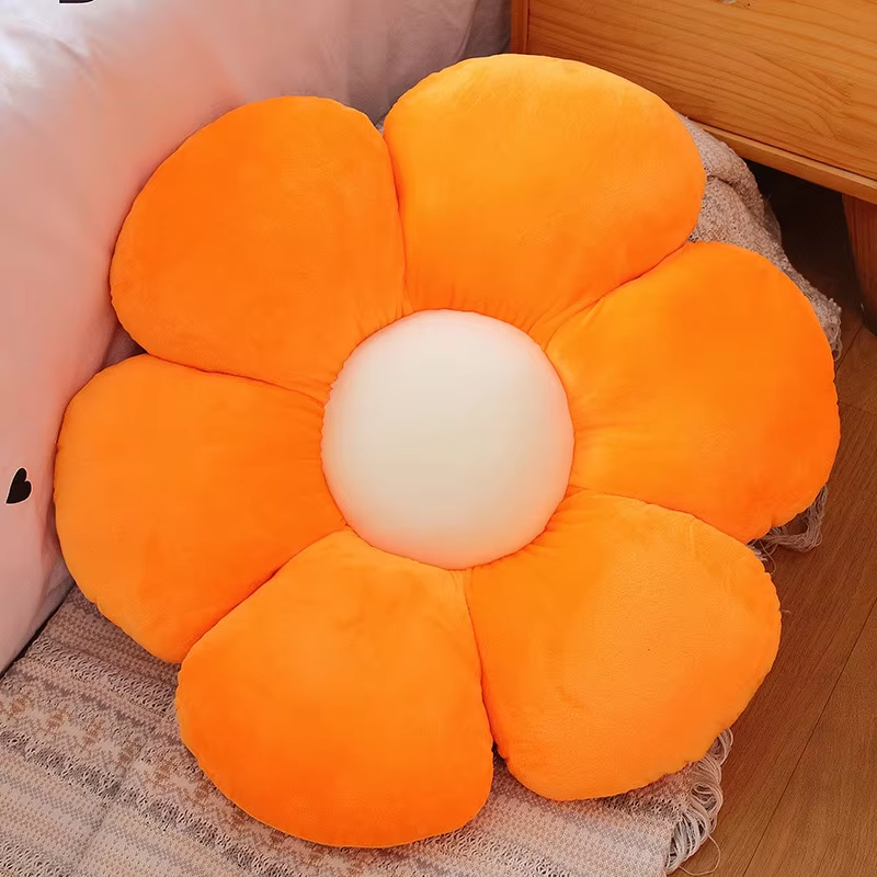 Orange Flower Pillow Plush
