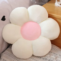 White & Pink Flower Pillow Plush