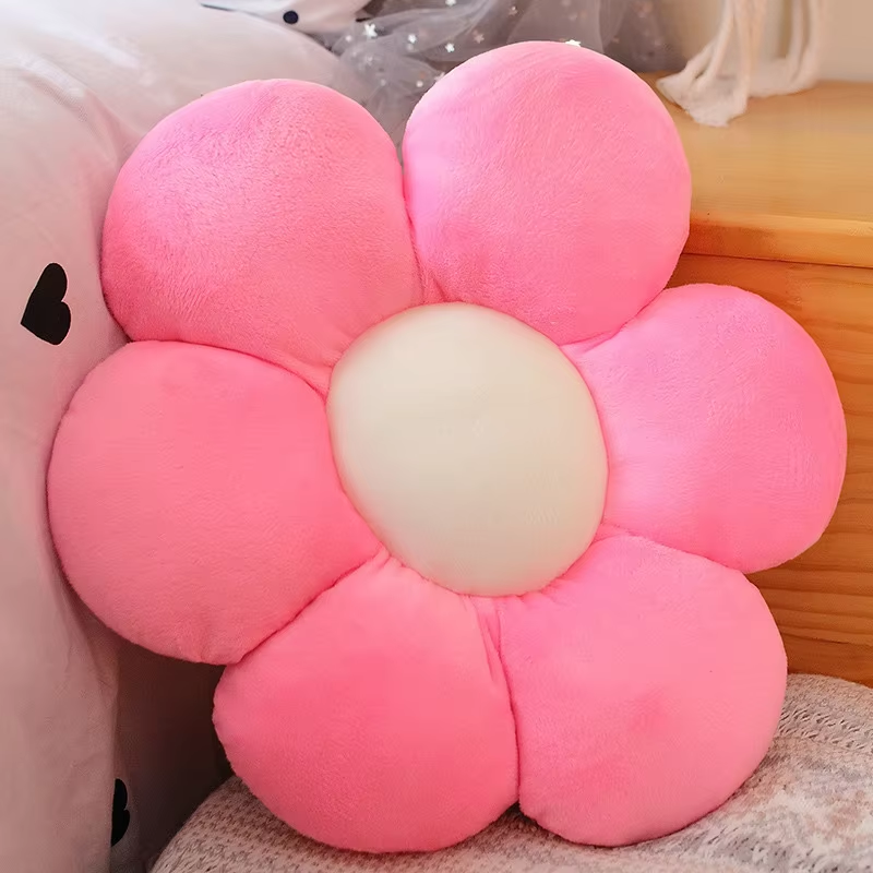 Pink Flower Pillow Plush