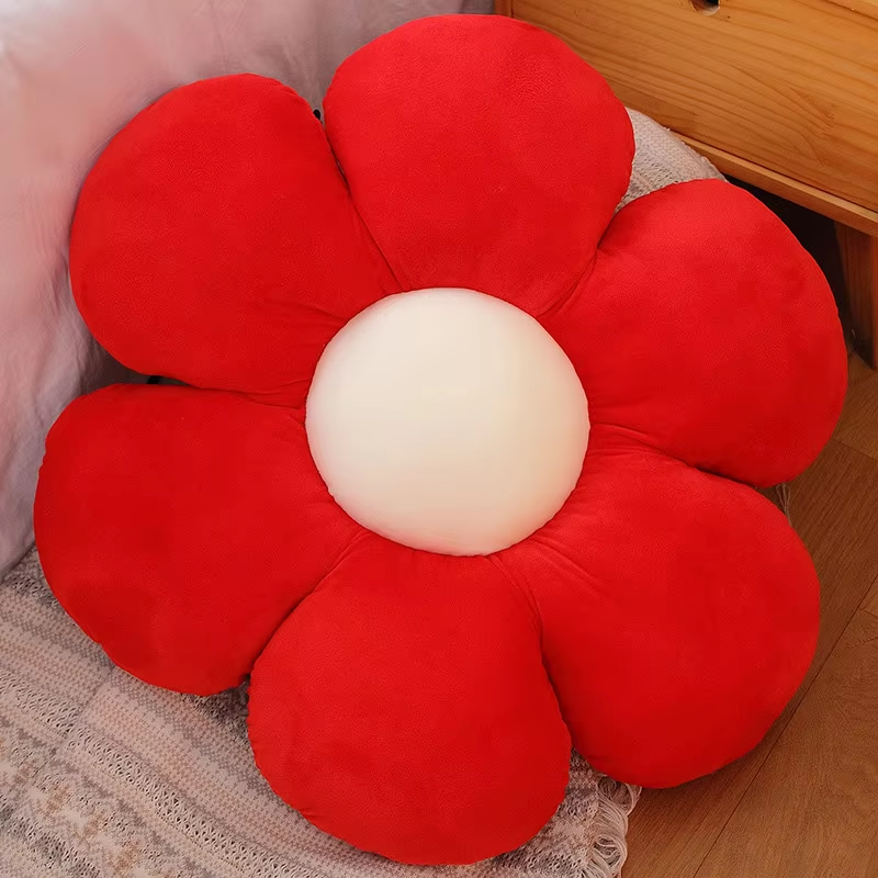 Red Flower Pillow Plush