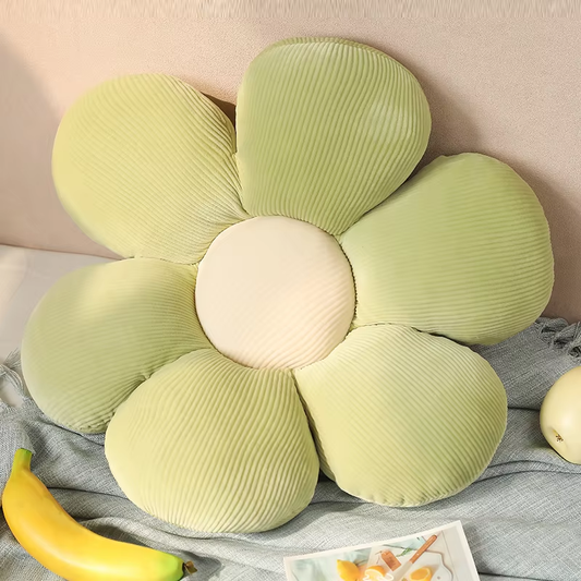 Soft Green Flower Pillow Plush