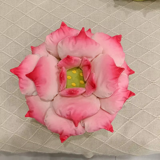 Pink Lotus Pillow Plush