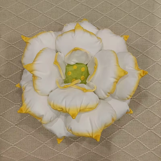 Yellow Lotus Pillow Plush