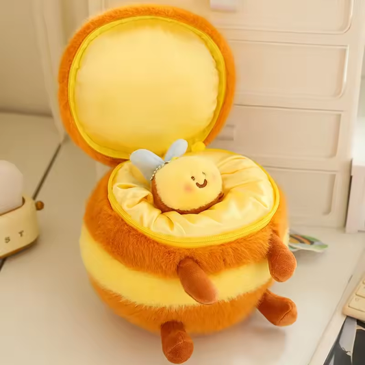 Baby Bee Stuffed Into Big Bee Plush