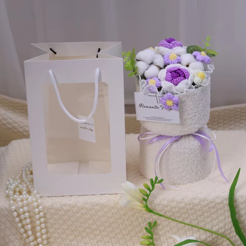 Classy Purple Flower Bouquet Plush