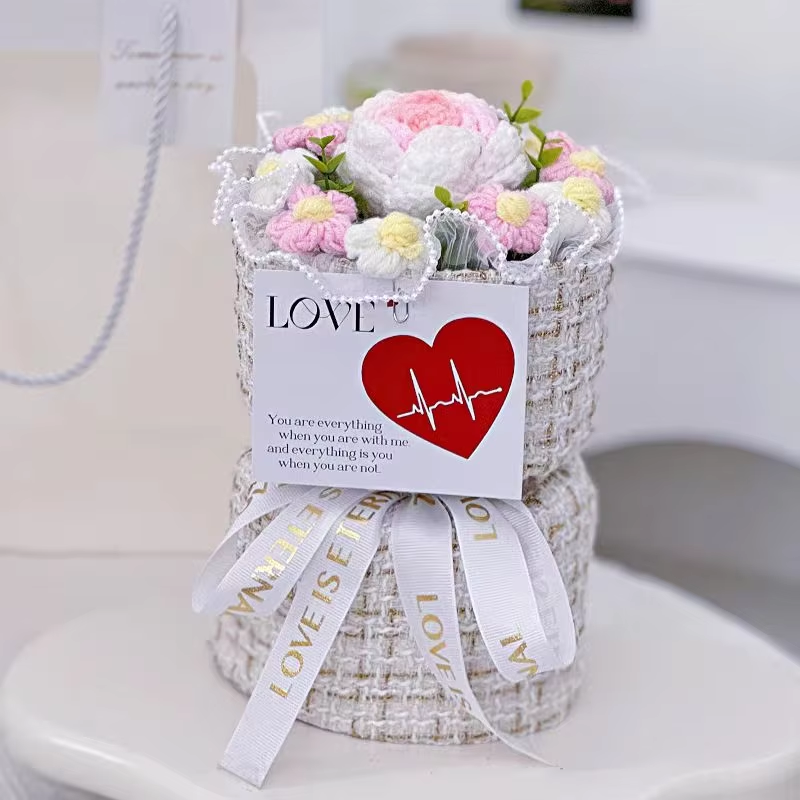 Classy White Bouquet Plush