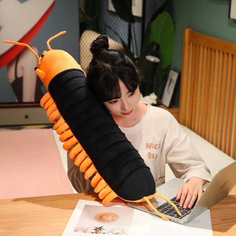 Long Yellow Centipede Plush