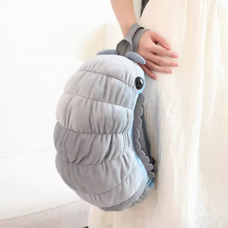 Grey Isopod Plush Backpack