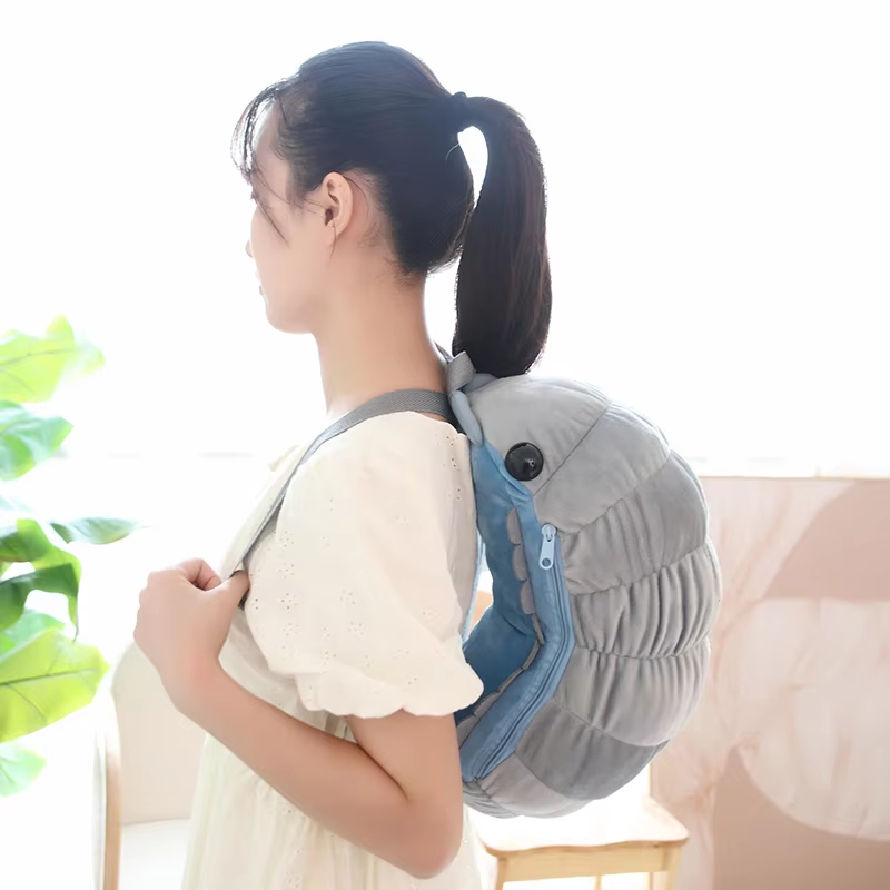 Grey Isopod Plush Backpack