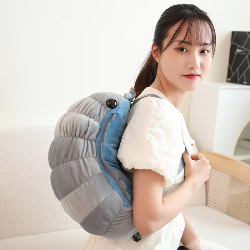 Grey Isopod Plush Backpack