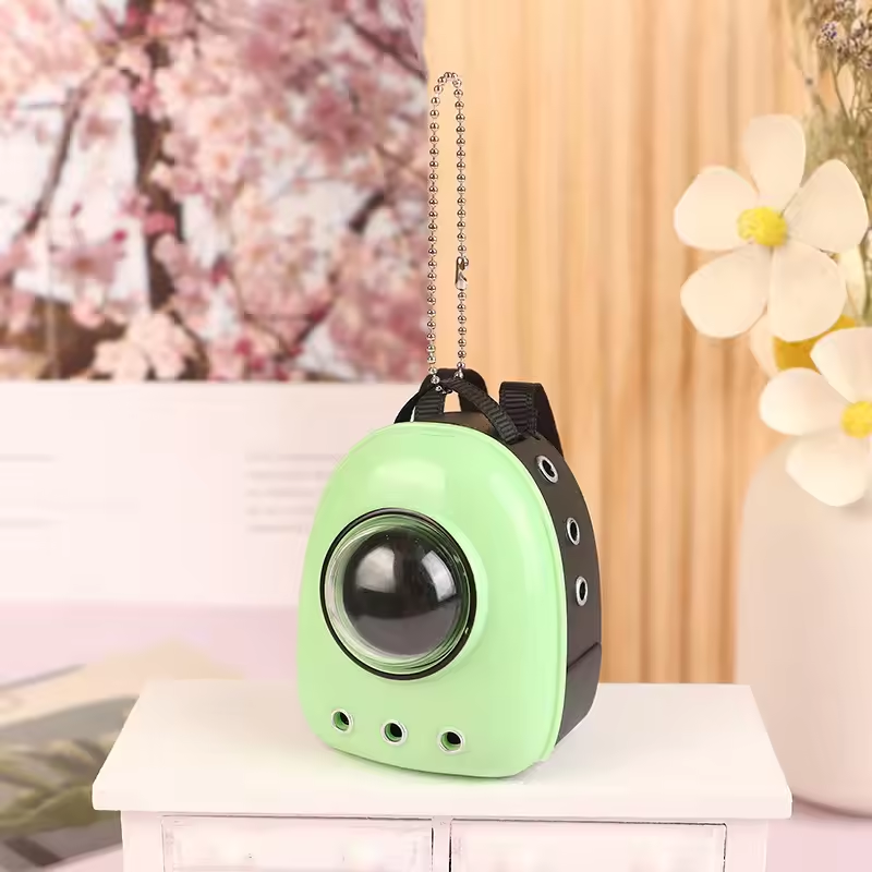 Green Small Pet Backpack For Plushies