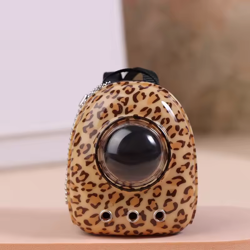 Leopard Pattern Small Pet Backpack For Plushies