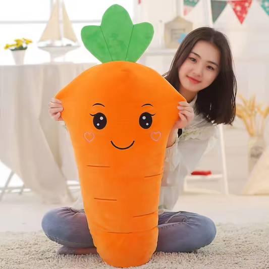 Big Cute Smiling Carrot Soft Plush