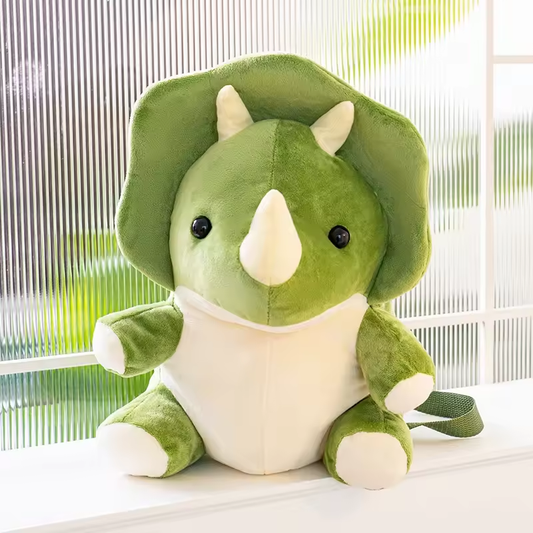 Green Cute Triceratops Backpack