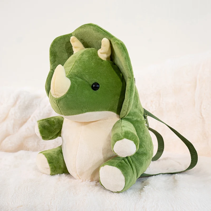 Green Cute Triceratops Backpack